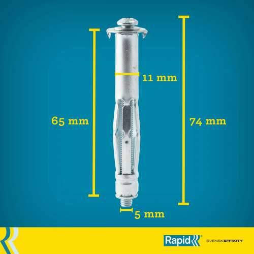 Vijci i matice Rapid Ø 11 x 65 mm M5 x 74 mm Metal rastezanje 10 kom. Cijena