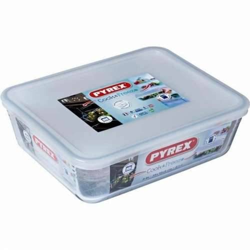 Posuda za čuvanje hrane Pyrex Bijela Crna Providan Clear Pravokutno Cijena