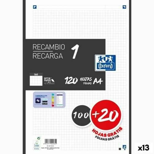 Rešetkasti listovi Oxford Classic Crna A4 120 Listovi Zamjena (13 kom.) Cijena