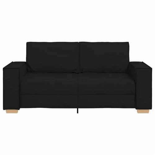 Dvosjed Kauč Crni 140 cm Tkanina - Crna 140 cm Cijena