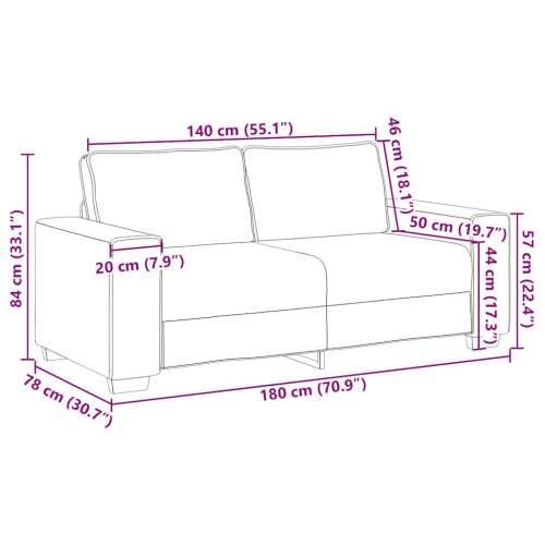 Dvosjed Kauč Vino Crvena 140 cm Tkanina - boja crnog vina 140 cm Cijena