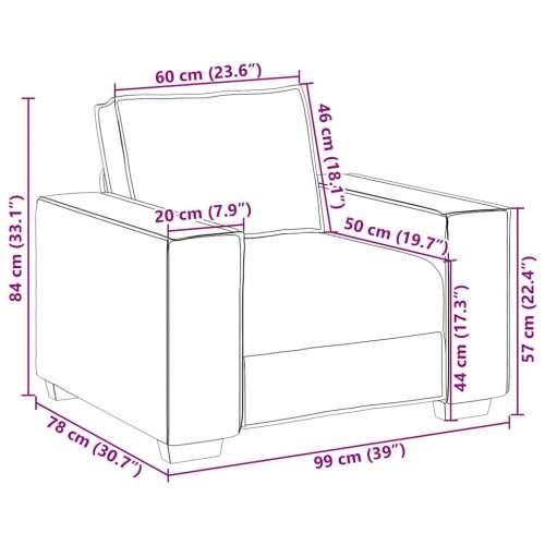 Sofa fotelja krem 60 cm tkanina - Krema 60 cm Cijena