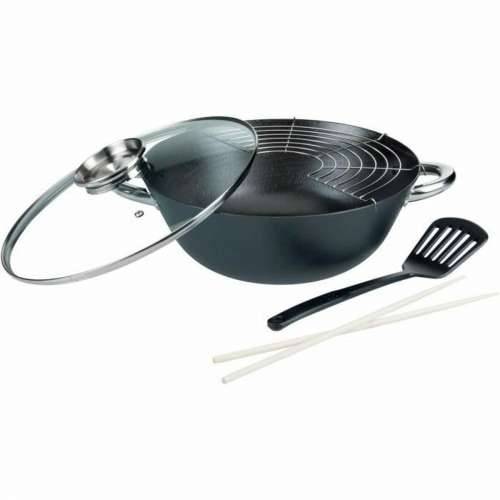 Tava za Wok GSW Čelik Kovani čelik Ø 32 cm 4 Dijelovi Cijena