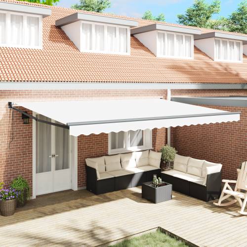 Automatska Retraktivna Tenda Bijela 500x300 cm Cijena