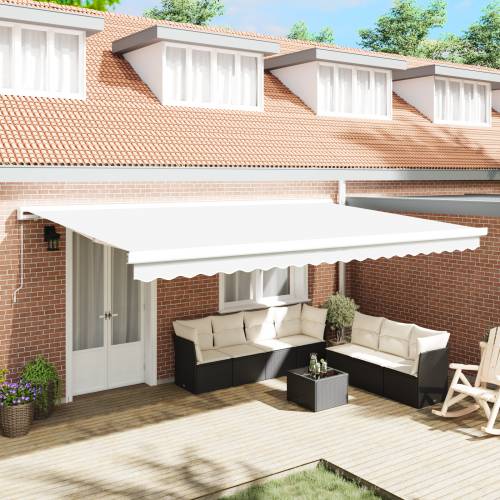 Manualna Uvlačna Tenda Bijela 500x300 cm Cijena