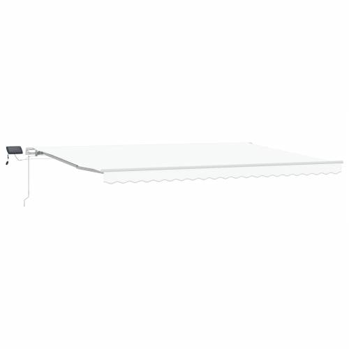 ručno uvlačiva tenda s LED bijela 500x350 cm Cijena