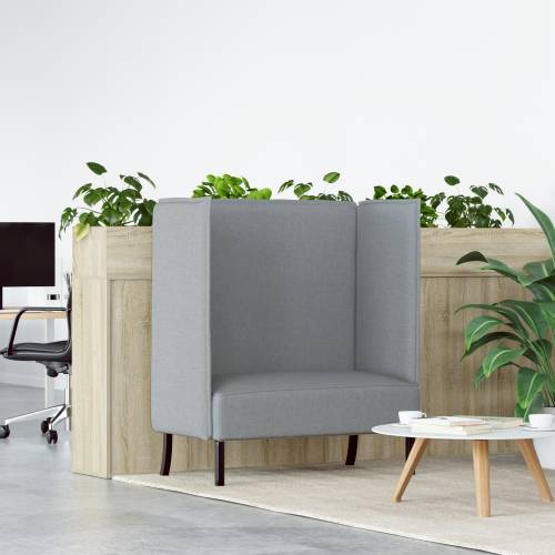 Sofa s visokim naslonima Svjetlosiva 109x56x121 cm Tkanina Cijena