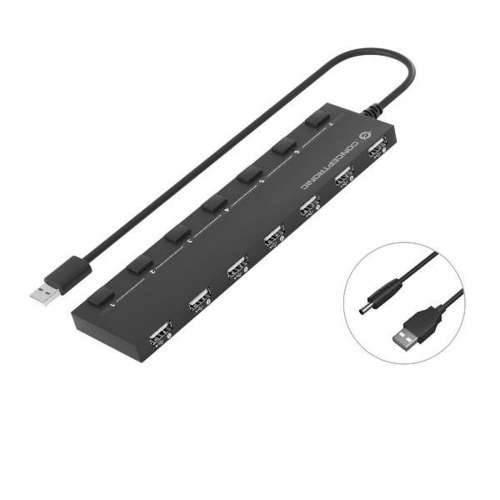 Hub USB Conceptronic 110516507101 Crna 90 cm 7 u 1 (1 kom.) Cijena
