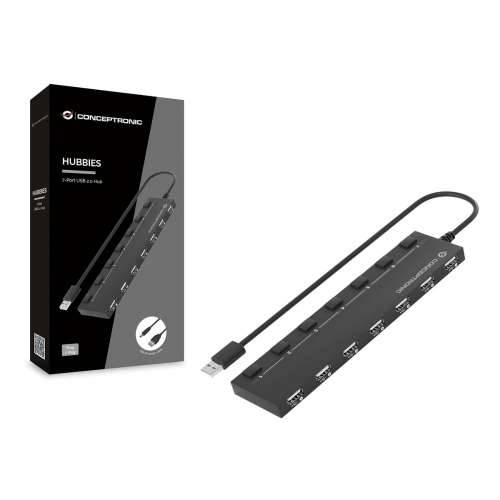 Hub USB Conceptronic 110516507101 Crna 90 cm 7 u 1 (1 kom.) Cijena