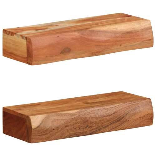 Zidne police 2 kom 40x17x8 cm od masivnog bagremovog drva - 40 x 17 x 8 cm 1 2 Cijena
