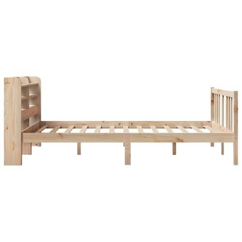 Okvir za krevet s uzglavljem 135 x 190 cm od masivne borovine - Smeđa 135 x 190 cm Cijena
