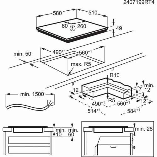 Indukcijska Ploča Electrolux EIV66453I 60 cm 7350 W Cijena