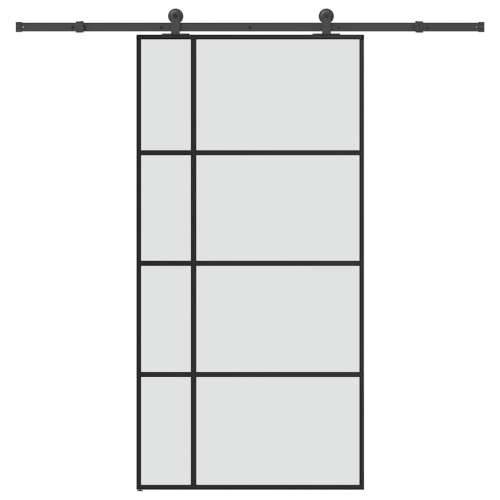 Klizna vrata s priborom 102,5x205 cm od stakla ESG i aluminija - 102.5 x 205 cm (213.5 cm) 1 matt Cijena