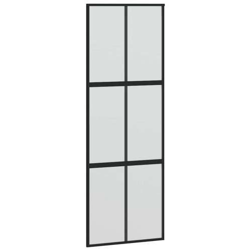 Klizna vrata s priborom 90 x 205 cm kaljeno staklo i aluminij - 90 x 205 cm (213.5 cm) 1 Rešetke 3 x 2 matt Cijena