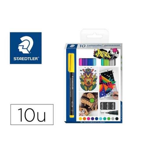 Trajni marker Staedtler 318 C10 1 mm 10 Dijelovi Cijena