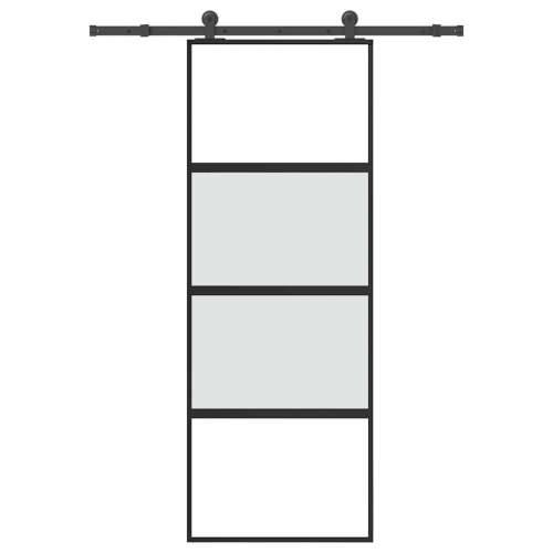 Klizna vrata s priborom 76 x 205 cm kaljeno staklo i aluminij - matt and transparent 76 x 205 cm (152.5 cm) 1 Cijena