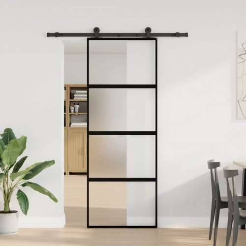 Klizna vrata s priborom 76 x 205 cm kaljeno staklo i aluminij - matt and transparent 76 x 205 cm (152.5 cm) 1 Cijena
