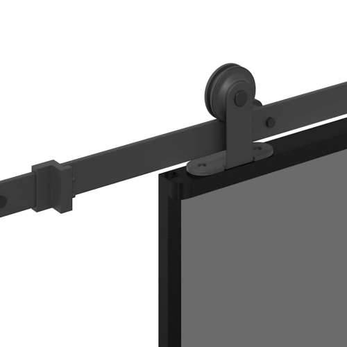 Klizna vrata s priborom 90 x 205 cm kaljeno staklo i aluminij - 90 x 205 cm (213.5 cm) 1 Tamna prozirna Cijena