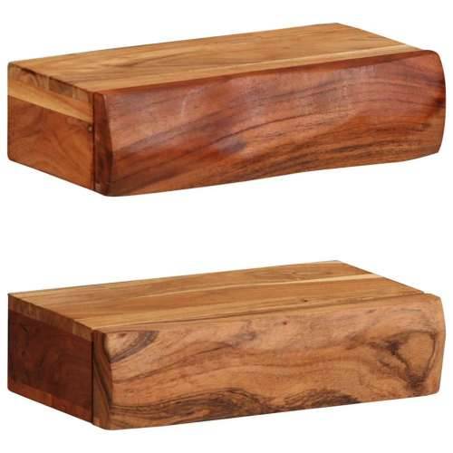 Zidne police 2 kom 30x17x8 cm od masivnog bagremovog drva - 30 x 17 x 8 cm 1 2 Cijena
