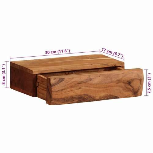 Zidne police 2 kom 30x17x8 cm od masivnog bagremovog drva - 30 x 17 x 8 cm 1 2 Cijena