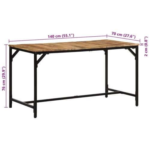 Blagovaonski stol 140 x 70 x 75 cm masivnog grubog drva manga - 140 x 70 x 75 cm 1 Cijena