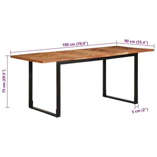 Blagovaonski stol 180x90x75 cm od masivno drvo bagrema - 180 x 90 x 75 cm 1 Cijena