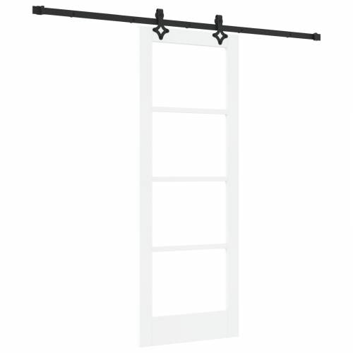 Klizna Vrata s Hardverom Bijela 73.5x198.5 cm Čvrsto Drvo Bor Cijena