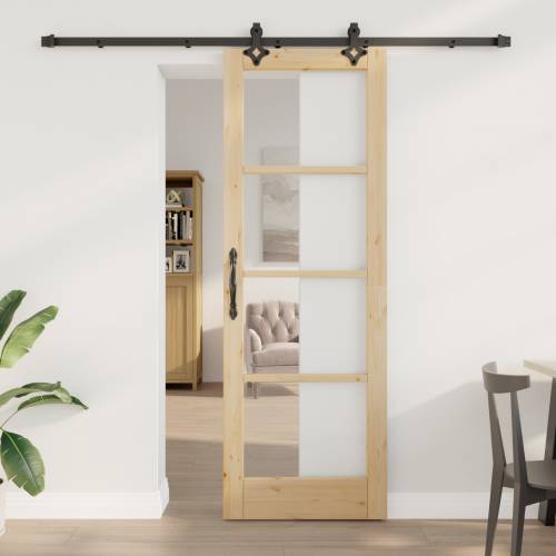 klizna vrata s hardverskim setom 73.5x211 cm masivna borovina Cijena