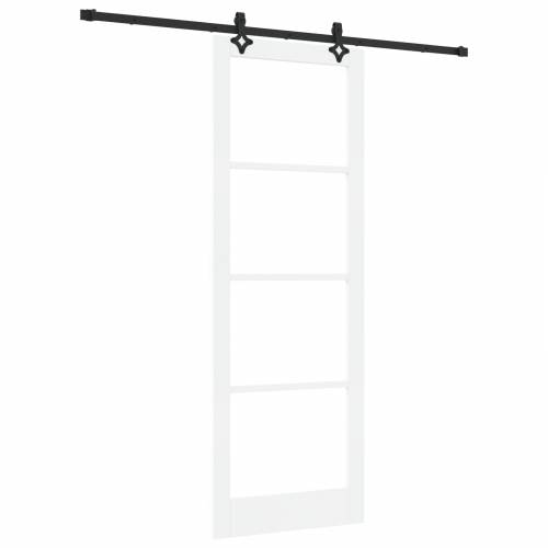 klizna vrata s okovom bijela 83x232 cm čvrsta drvena bor Cijena