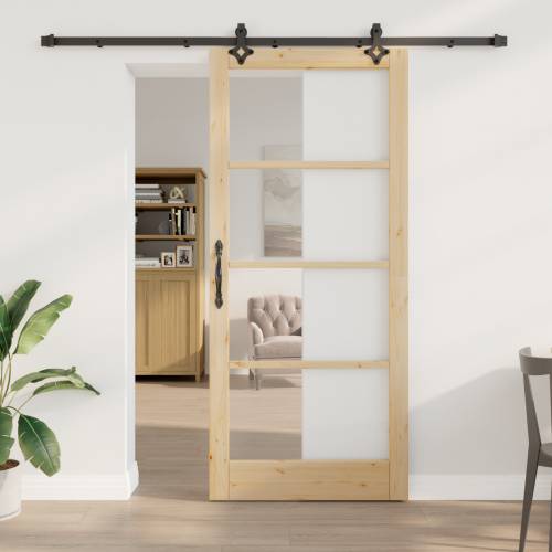klizna vrata s kompletnim setom 93x211 cm od masivne borovine Cijena