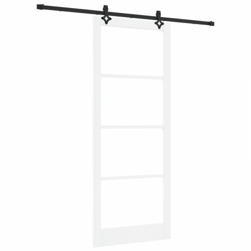 klizna vrata s hardverskim setom bijela 93x232 cm čvrsto drvo bora Cijena