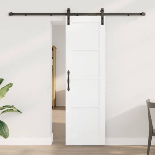 Klizna vrata s hardverom set bijela 61x198.5 cm čvrsto drvo bor Cijena