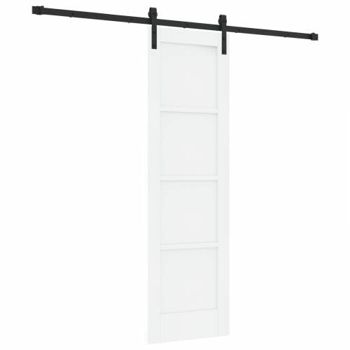 Klizna vrata s hardverom set bijela 61x198.5 cm čvrsto drvo bor Cijena