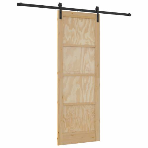 Klizna vrata sa setom hardvera 78x211 cm Čvrsto drvo bor Cijena
