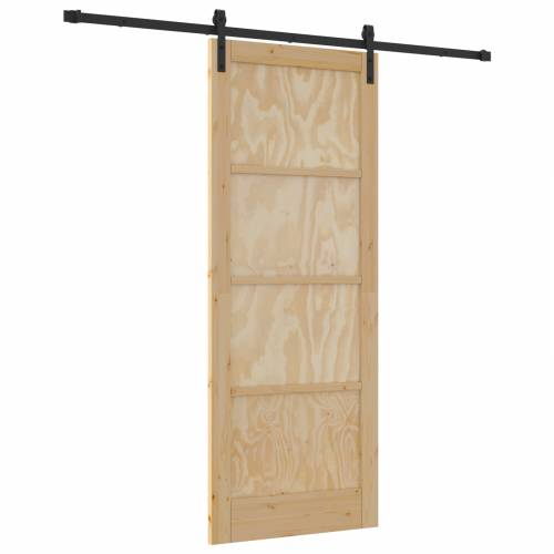 Klizna vrata s setom hardvera 83x211 cm od čvrste borovine Cijena