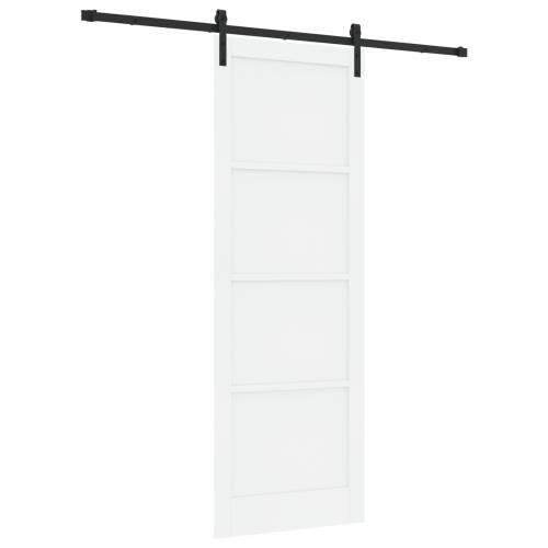Klizna vrata s okovom Bijela 83x232 cm Masivna drvena borovina Cijena