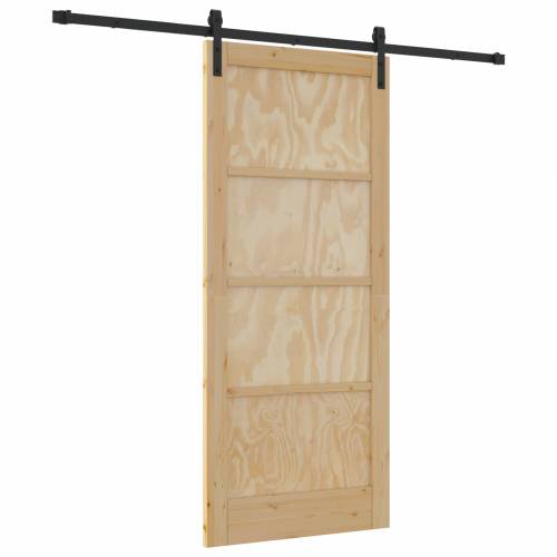 Klizna vrata s hardverom 86 x 198.5 cm od čvrstog drva borovine Cijena