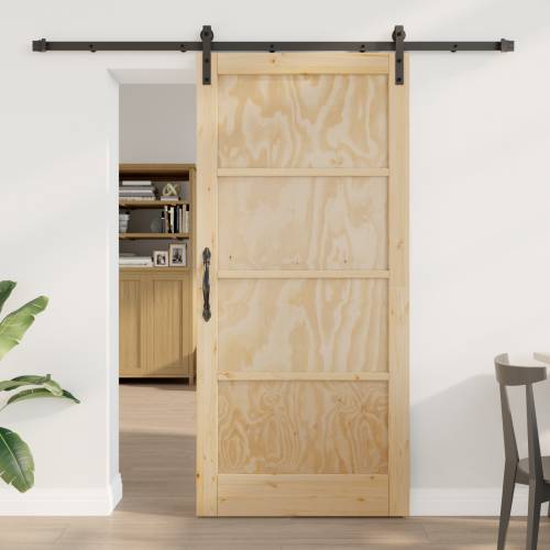 Klizna vrata s kompletnim okovom 93x202 cm od solidnog borovog drva. Cijena