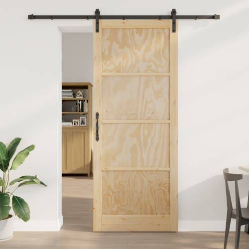 klizna vrata s setom hardvera 93x232 cm od čvrstog drva bora Cijena