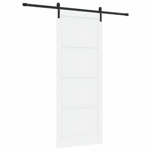 klizna vrata s kompletnim setom bijela 93x232 cm čvrsta drvena bor Cijena