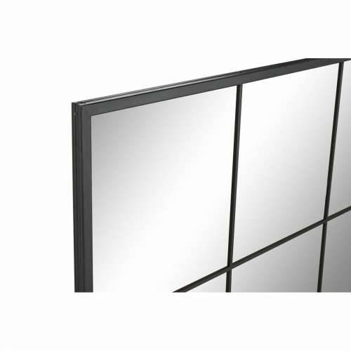 Zidno ogledalo DKD Home Decor Crna Kristal Željezo Ogledalo Prozor 90 x 1 x 120 cm 90 x 1,8 x 120 cm Cijena