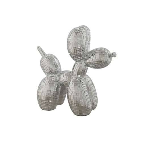 Ukrasna figura Home ESPRIT Srebrna Pas 26 x 12 x 26 cm Cijena