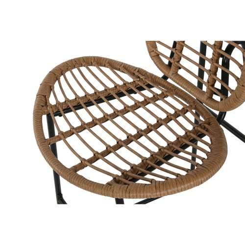 Komplet stola i 2 stolice Home ESPRIT Smeđa Crna 60 x 60 x 102 cm Cijena