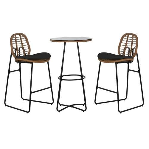 Komplet stola i 2 stolice Home ESPRIT Smeđa Crna 60 x 60 x 102 cm Cijena