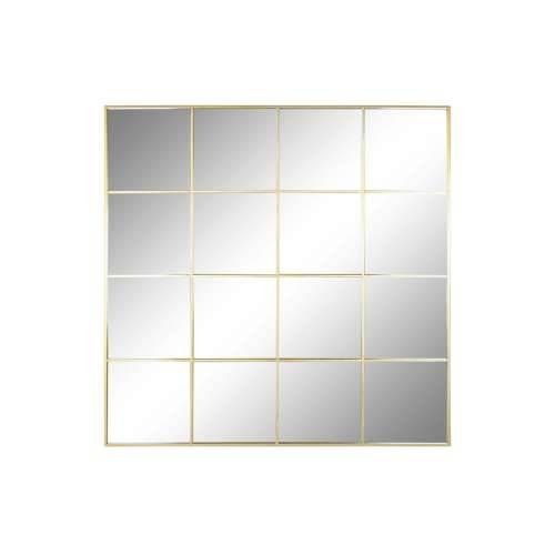 Zidno ogledalo Home ESPRIT zlatan Prozor 122 x 1 x 122 cm Cijena