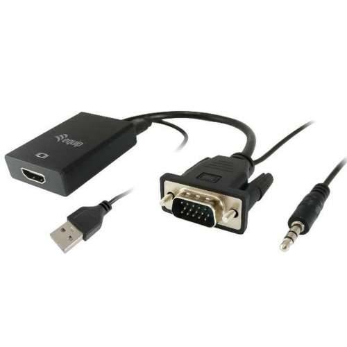 Adapter VGA u HDMI s Audiom Equip 119038 Crna 20 cm Cijena