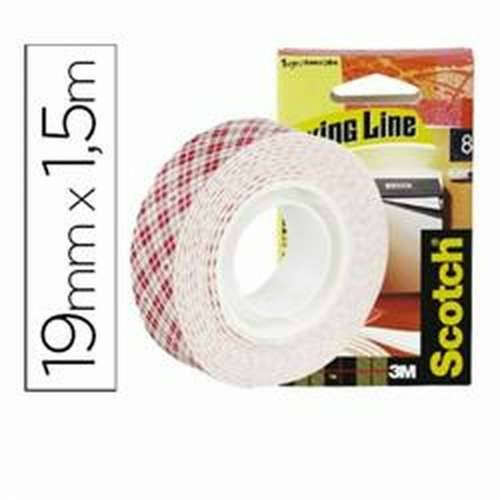 Dvostrana traka Scotch 19 mm x 1,5 m Crna Crvena Siva Cijena