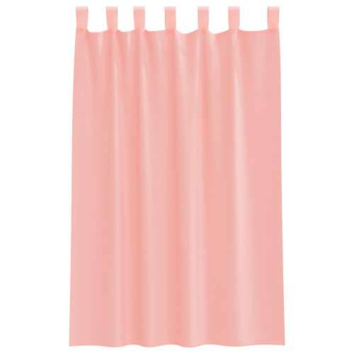 Voile zavjese s džepovima za šipke 2 kom ružičaste - Ružičasta 140 x 175 cm 1 s džepovima za šipke Cijena