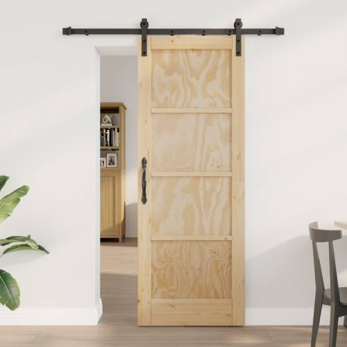 Klizna vrata s setom hardvera 73.5x198.5 cm Masivna borovina Cijena