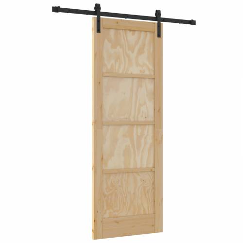 Klizna vrata s setom hardvera 73.5x198.5 cm Masivna borovina Cijena